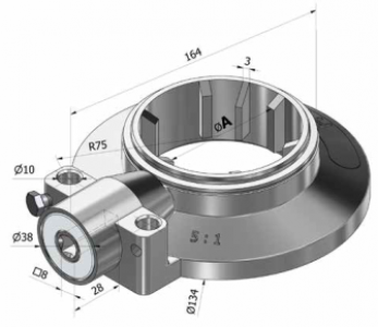 Rollladen-Getriebe 5:1 (Nut-Welle 70 mm)