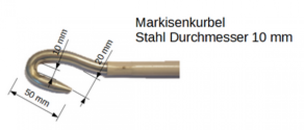 Markisen-Kurbel weiss 80 cm