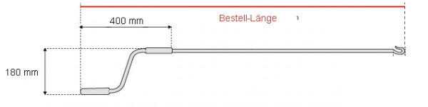 Markisen-Kurbel weiss 80 cm